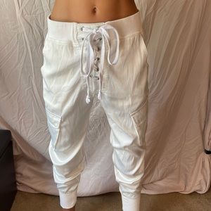 White Fashion Nova Joggers